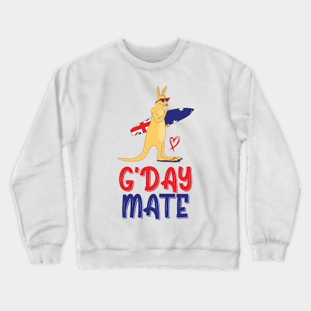 Cute Australian Animal Gift Idea Crewneck Sweatshirt by printalpha-art